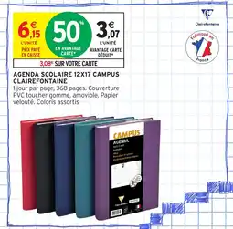 Intermarché Hyper CLAIREFONTAINE Agenda scolaire campus offre