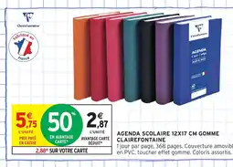 Intermarché Hyper CLAIREFONTAINE Agenda scolaire gomme offre