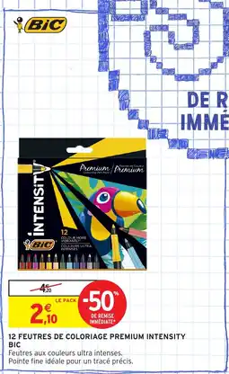 Intermarché Hyper BIC 12 feutres de coloriage premium intensity offre