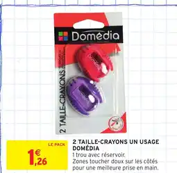 Intermarché Hyper DOMÉDIA 2 taille-crayons un usage offre