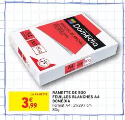Intermarché Hyper DOMÉDIA Ramette de 500 feuilles blanches a4 offre