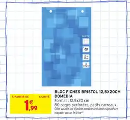 Intermarché Hyper DOMEDIA Bloc fiches bristol offre