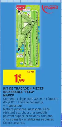 Intermarché Hyper MAPED Kit de traçage 4 pièces incassable flex offre
