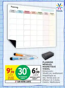 Intermarché Hyper VIQUEL Planning mensuel magnetique offre