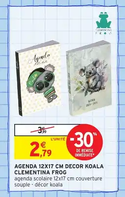 Intermarché Hyper CLEMENTINA FROG Agenda decor koala offre