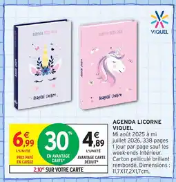 Intermarché Hyper VIQUEL Agenda licorne offre