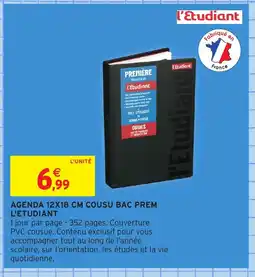 Intermarché Hyper Agenda cousu bac prem l'etudiant offre