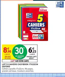 Intermarché Hyper OXFORD Lot 5 cahiers easybook offre