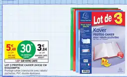 Intermarché Hyper EXACOMPTA Lot 3 protège cahier offre