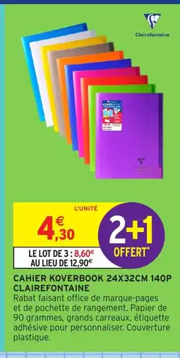 Intermarché Hyper CLAIREFONTAINE Cahier koverbook offre