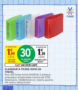 Intermarché Hyper VIQUEL Classeur à fiches offre