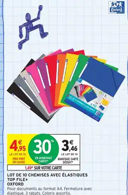 Intermarché Hyper OXFORD Lot de 10 chemises avec élastiques top file+ offre