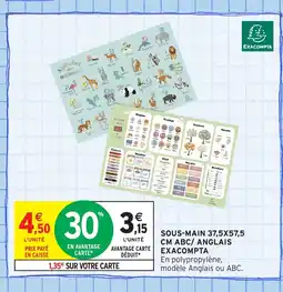 Intermarché Hyper EXACOMPTA Sous-main abc/ anglais offre
