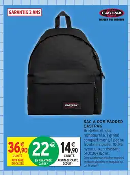 Intermarché Hyper EASTPAK Sac à dos padded offre
