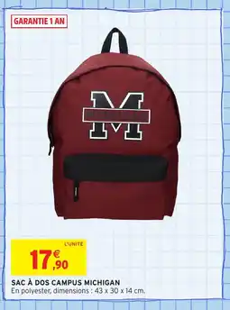 Intermarché Hyper MICHIGAN Sac à dos campus offre