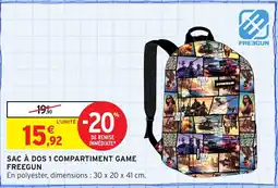 Intermarché Hyper FREEGUN Sac à dos 1 compartiment game offre