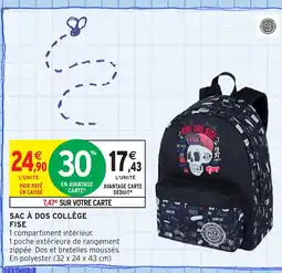 Intermarché Hyper Sac à dos collège fise offre