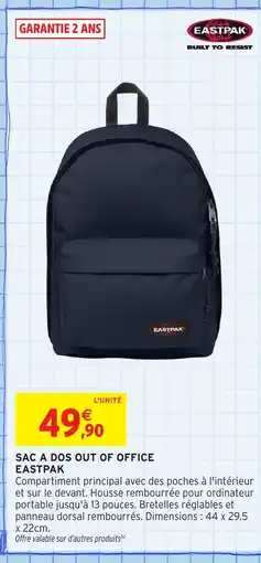 Intermarché Hyper EASTPAK Sac a dos out of office offre