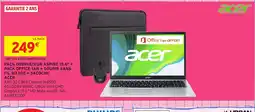 Intermarché Hyper ACER Pack ordinateur aspire 15.6" + pack office 1an + souris sans fil mx202 + sacoche offre