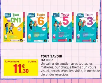 Intermarché Hyper Tout savoir hatier offre