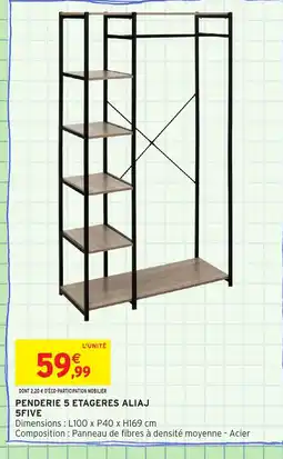 Intermarché Hyper Penderie 5 etageres aliaj offre