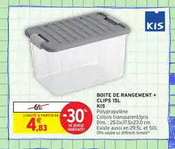 Intermarché Hyper Boite de rangement + clips offre
