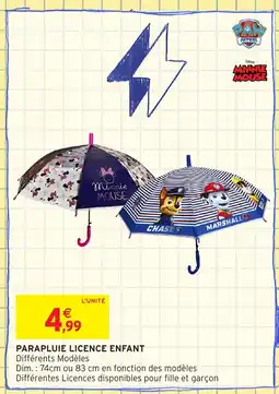 Intermarché Hyper Parapluie licence enfant offre