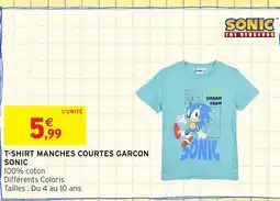 Intermarché Hyper SONIC T-shirt manches courtes garcon offre