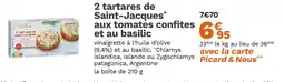 Picard 2 tartares de Saint-Jacques aux tomates confites et au basilic offre