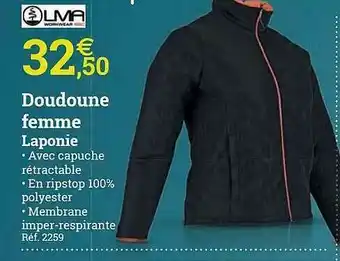 Espace emeraude Doudoune Femme Laponie offre