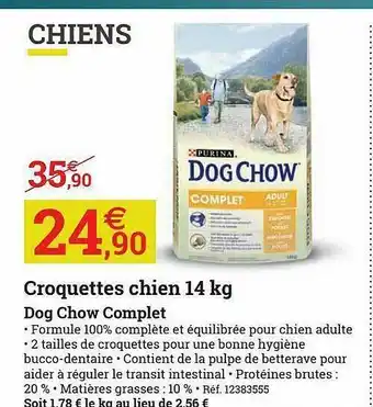 Croquettes Chien 14 Kg Dog Chow Complet