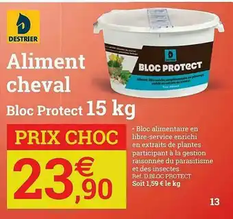 Aliment Cheval Block Protect 15 Kg