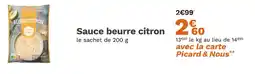 Picard Sauce beurre citron offre