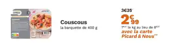 Picard Couscous offre