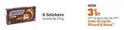 Picard 6 Snickers offre