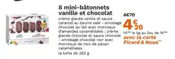 Picard 8 mini-bâtonnets vanille et chocolat offre
