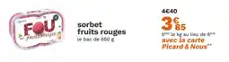 Picard Sorbet fruits rouges offre