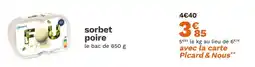 Picard Sorbet poire offre