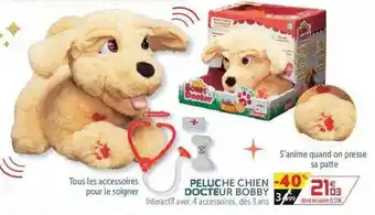 Gifi Peluche Chien Docteur Bobby offre