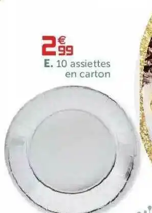 Gifi 10 Assiettes En Carton offre