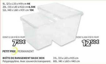 JYSK Boîte De Rangement Basic Box offre
