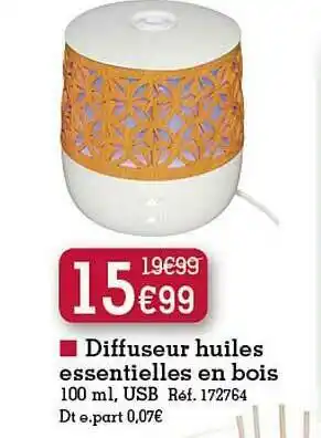 Kandy Diffuseur Huiles Essentielles En Bois offre
