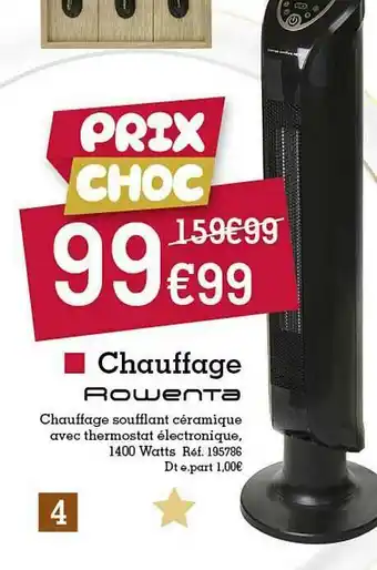 Kandy Chauffage Rowenta offre