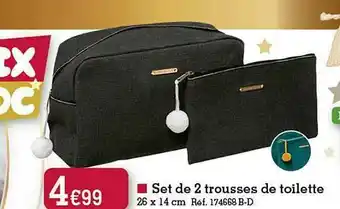 Kandy Set De 2 Trousses De Toilette offre
