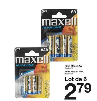 Zeeman Piles Maxell Aa, Piles Maxell Aaa offre