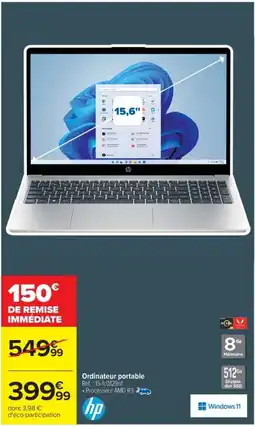 Cora x Carrefour HP Ordinateur portable offre