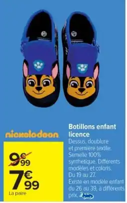 Cora x Carrefour Botillons enfant licence offre