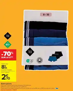 Cora x Carrefour Boxers garçons offre
