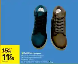 Cora x Carrefour Bottilllons garçon offre