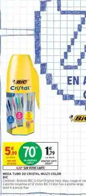 Intermarché MEGA TUBO 20 CRISTAL MULTI COLOR offre